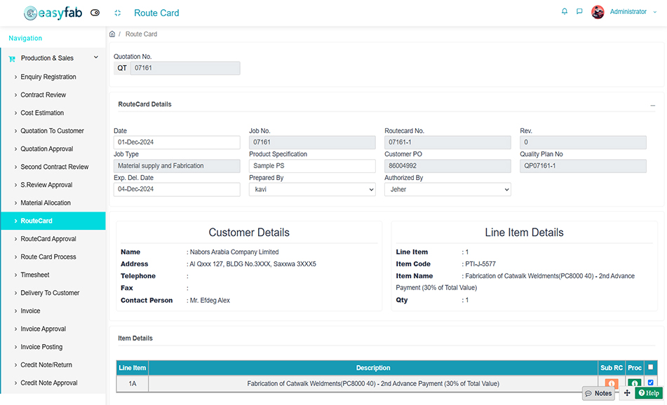 Easyfab ERP