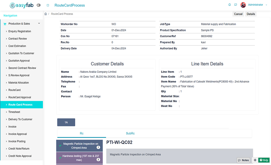 Easyfab ERP