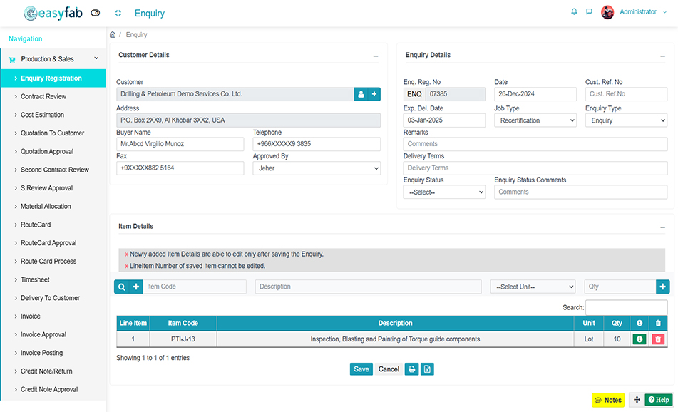 Easyfab ERP