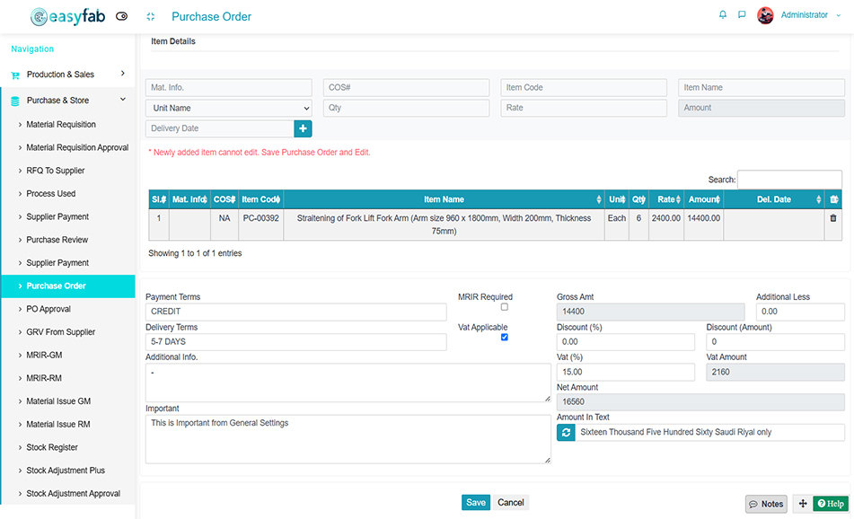 Easyfab ERP